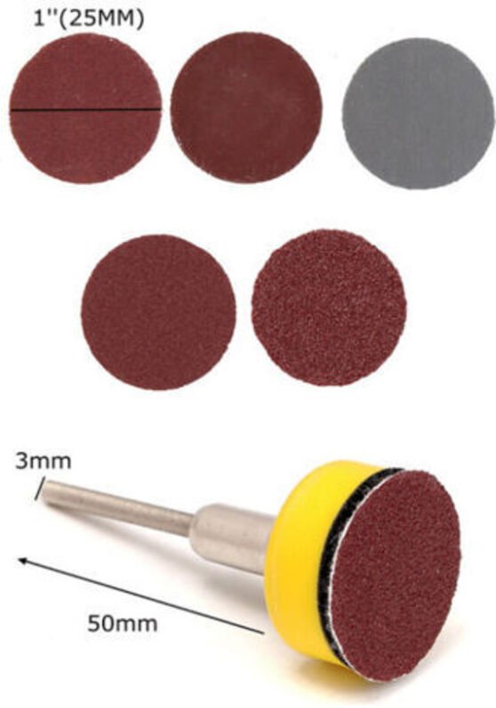 100er-Pack runde Schleifscheiben 25 mm, selbstklebendes Schleifpapier mit Körnung 100 180 240 1500 3000, Schleifpapier m...