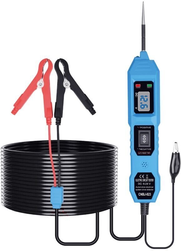 Kfz-Funktionstester – 6–24 V – mit LED-Leuchte – Kurzschlusssuchgerät – Ortung und akustischer Alarm – Polaritäts- und D...