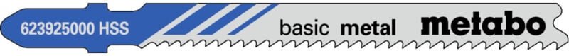 Metabo - Stichsägeblätter basic metal Nutz-L.66mm ZAhnteilung1,9-2,3mm hss gefräst gewellt m.Eintauchspitze f.Stahlblech...