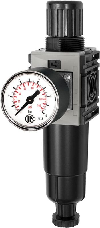 Filterregler »FUTURA-mini« Metallbeh., Std.mano, ha, g 1/4, 0,1-4 - Riegler