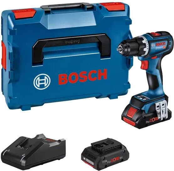 Bosch Akku-Bohrschrauber gsr 18V-90 c, 2x ProCORE 4.0Ah+Ladg.+BT Low-Energ. Mod.