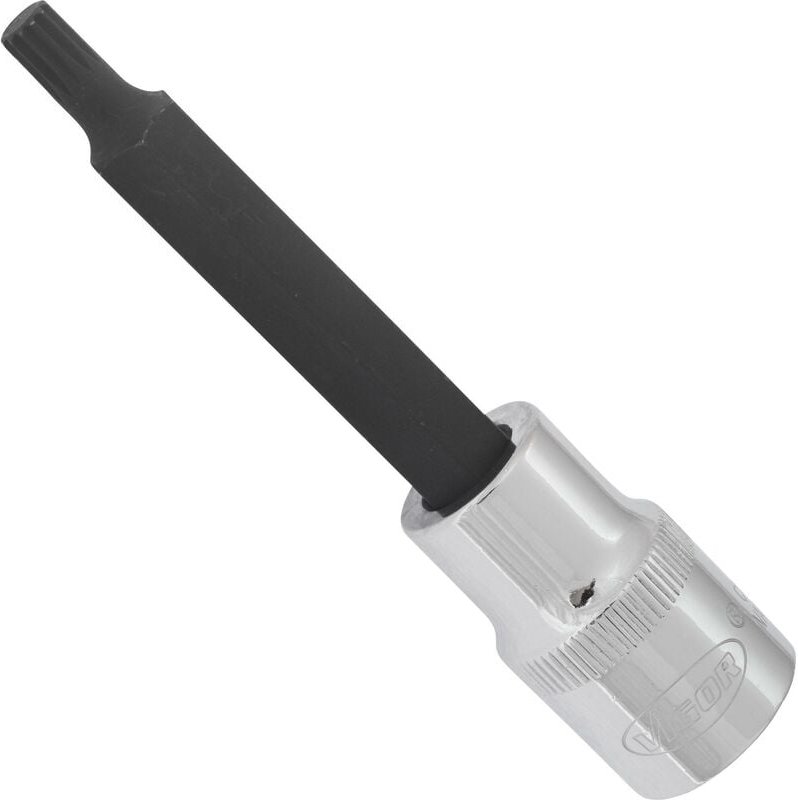 VIGOR Schraubendrehereinsatz, 1/2 (12,5 mm) Vierkant hohl, Innen Vielzahn Profil XZN, SW M6, Art.Nr. V2068