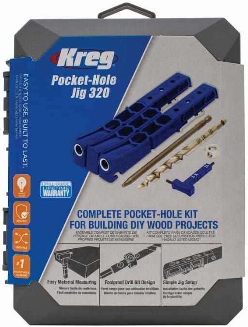 Kreg - Pocket-Hole Jig 320 Taschenlochbohrsystem Verbinden von Holz KPHJ320-INT