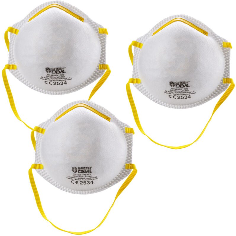 Kestek Feinstaub Masken FFP1 3er Set ohne Ventil