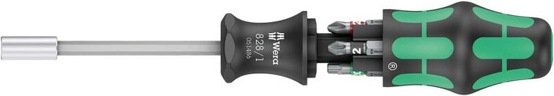 Kraftform Kompakt 27 Kompaktwerkzeug, Bit-Handhalter, Metrisch und Zöllig, Version: Set 1, 7-teilig - Wera