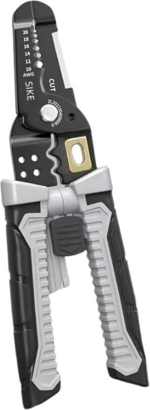 1-teiliges, robustes Mehrzweck-Abisolierwerkzeug für elektrische Leitungen (22 AWG – 8 AWG), bestehend aus Abisolierzang...