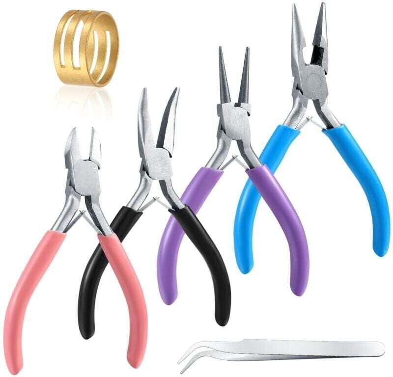 4-teilige Schmuckzange – Werkzeugset zur Schmuckherstellung – Spitzzange – Spitzzange – Kettenzange – Drahtschneider