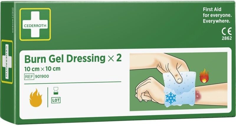 CEDERROTH Verbrennungs-Gel-Kompresse 10 x10 cm / 2 Stück