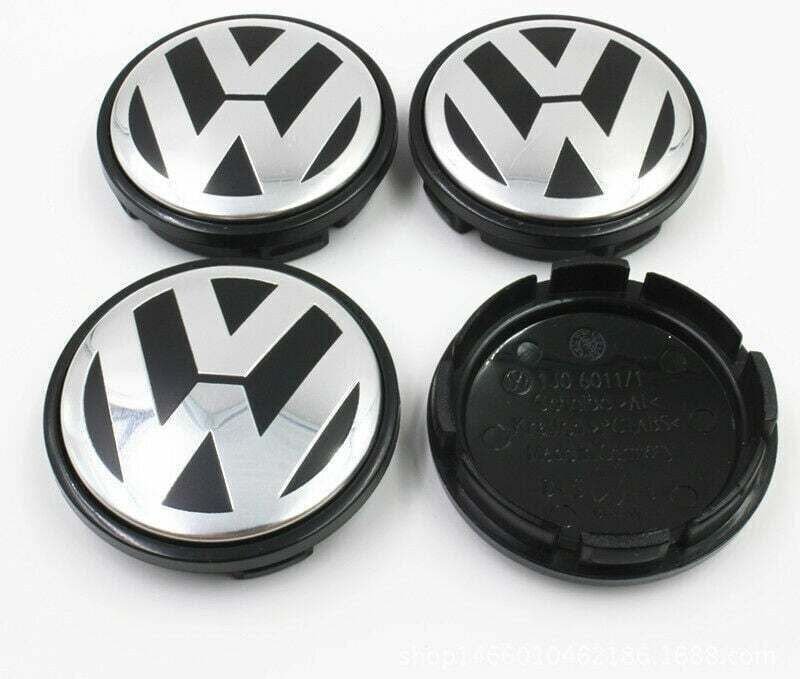 Satz mit 4 originalen Radkappen für Aluminiumfelgen, 56 mm