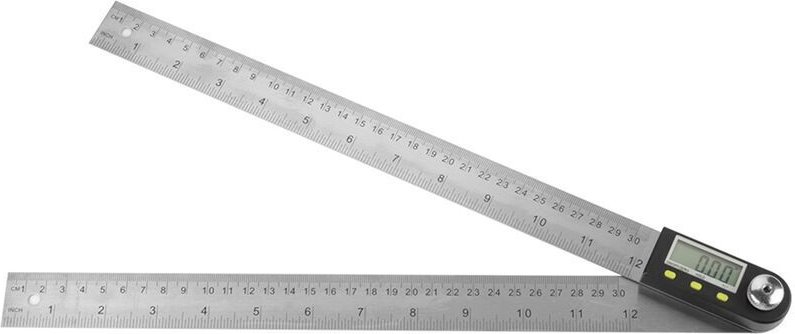 Vtizikl Règle D'angle Numérique 2 En 1 Angle Finder 0-300mm 360 ° Acier Inoxydable Rapporteur Electronique Goniomètre Ja...