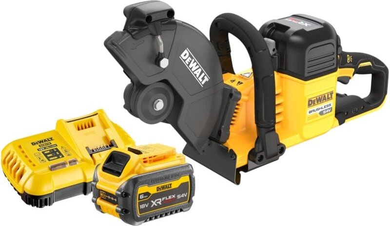 DeWalt DCS 691 T1 Akku Trennschleifer 54 V FlexVolt 230 mm Brushless + 1x Akku 6,0 Ah + Ladegerät