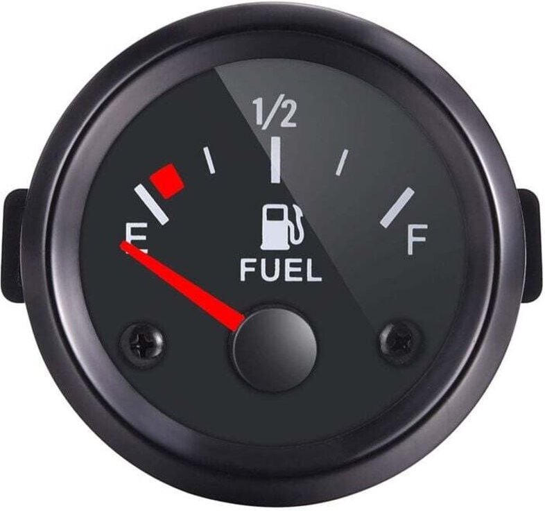 Jauge de Niveau de Carburant 52mm Universel 12V avec Indicateur E-1/2-F pour Voiture SUV Camion Bateau