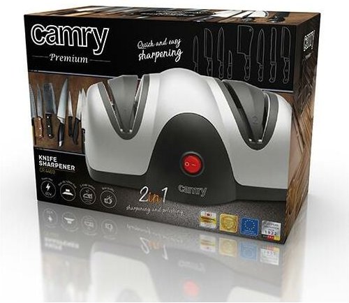 Camry CR-4469 Elektrischer Messerschärfer, Kunststoff, Grau, 00