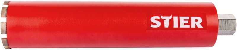 Nass-Diamantbohrkrone, ø 112 mm, 1 1/4 Zoll Aufnahme, Nutzlänge 410 mm, für Stahlbeton, Naturstein, Kunststein, präzises...