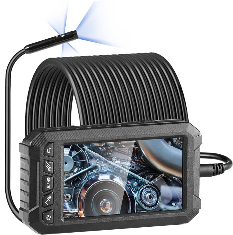 Endoskop-Kamera – Dreifachobjektiv, 15 m langes Kabel, 5 Zoll Bildschirm, 1080P, wasserdicht, 32 gb Karte - Mophorn