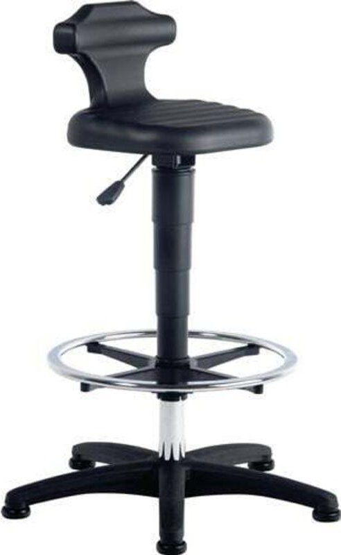 Interstuhl Sitz-/Stehstuhl Flex Integralschaum Sitzhöhenverstellung 510 - 780 mm mit Fußring - 9419-2000