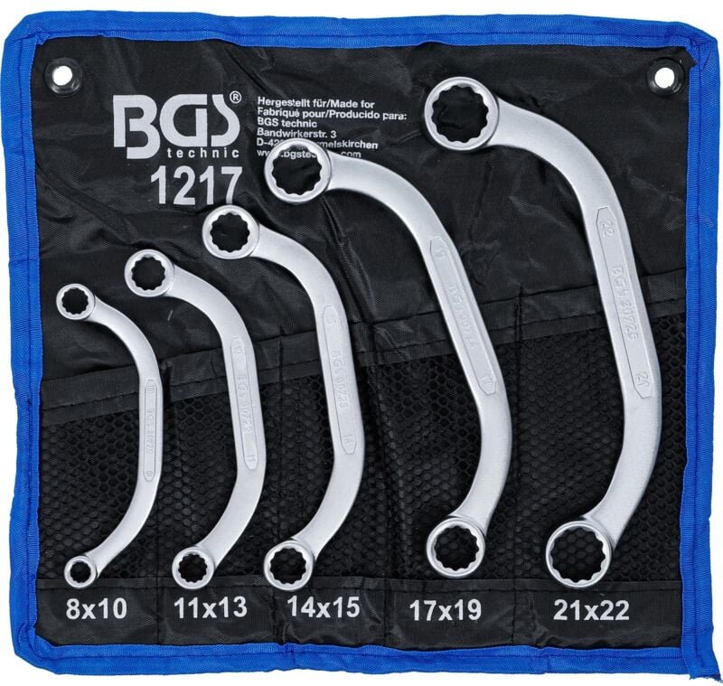 Bgs Technic - Starter- und Blockschlüssel-Satz 8 x 10 - 21 x 22 mm 5-tlg.