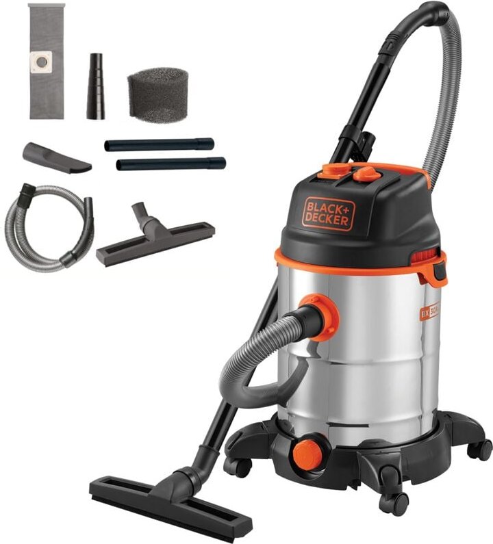Black+Decker BXVC30XTDE Nass- und Trockensauger (1.600 w, 30 l)