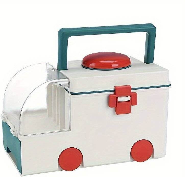 Kleiner Familien-Erste-Hilfe-Kasten, Medikamentenaufbewahrungsbox, tragbarer Notfallmedikamentenkasten