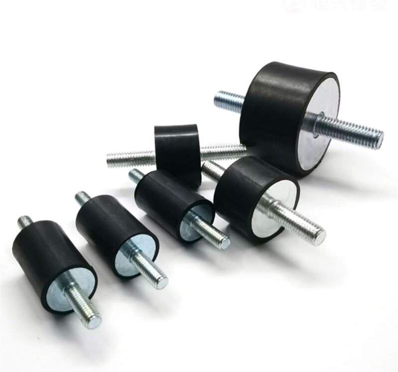 4-teiliges Antivibrations-Gummilager M8 mit Doppel-Außengewinde