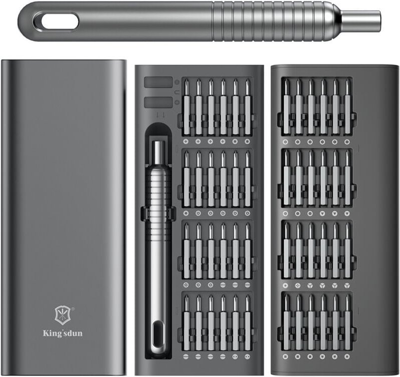 51-in-1 Präzisions-Schraubenzieher-Set, tragbares Schraubenzieher-Set mit 48 magnetischen Bits, Torx, Hex, für Handy, La...