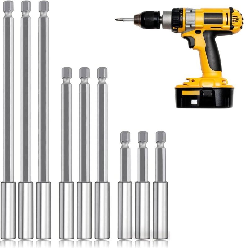 Stück Magnetischer Bithalter, Schraubendreher-Bithalter, Langer Schraubendreher-Bit, Bithalter, Schraubendreher-Verlänge...