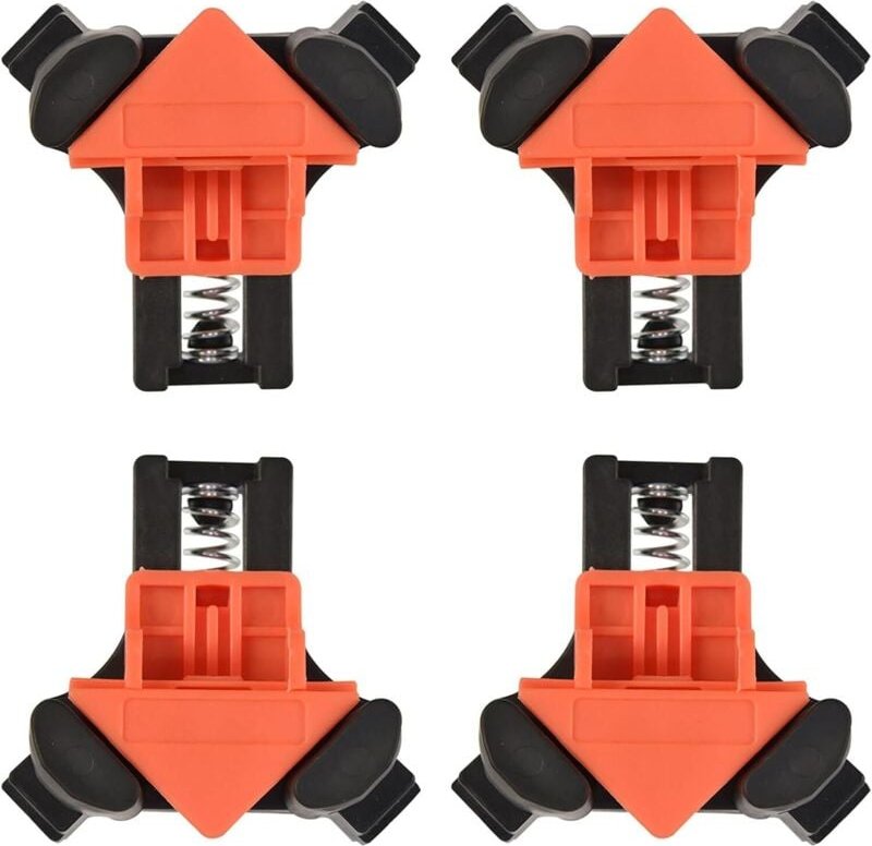 Eckzwingen, rechtwinklige Zwingen, zum Bau von Holzkisten, Bilderrahmen, Briefkästen, Kommodenschubladen, Schränken, 4 S...