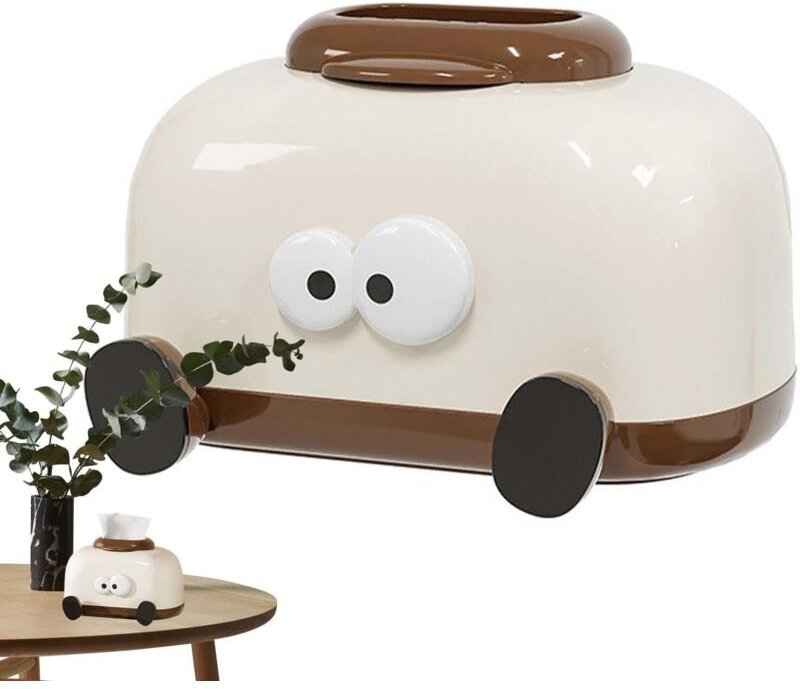 CCYKXA Hübsche Taschentuchbox, Taschentuchhalter, dekorative Taschentuchbox, Papierhandtuchbox, Cartoon-Tiermuster, einf...