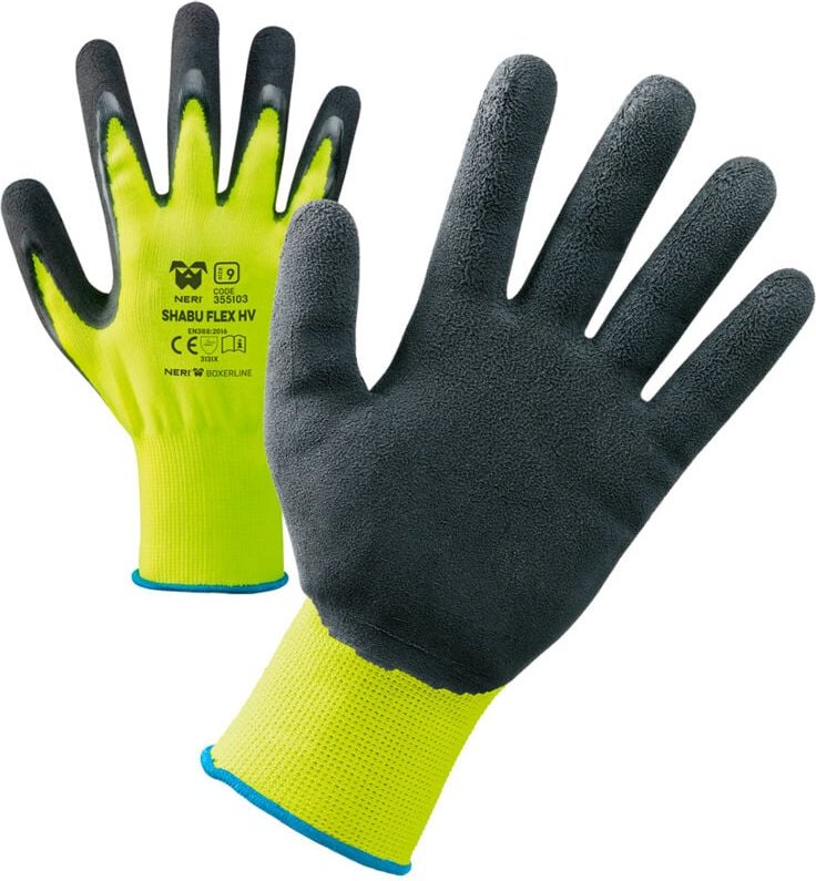 Neri Shabu Flex hv Schutzhandschuhe - 8 (m) - Schwarz / Gelb