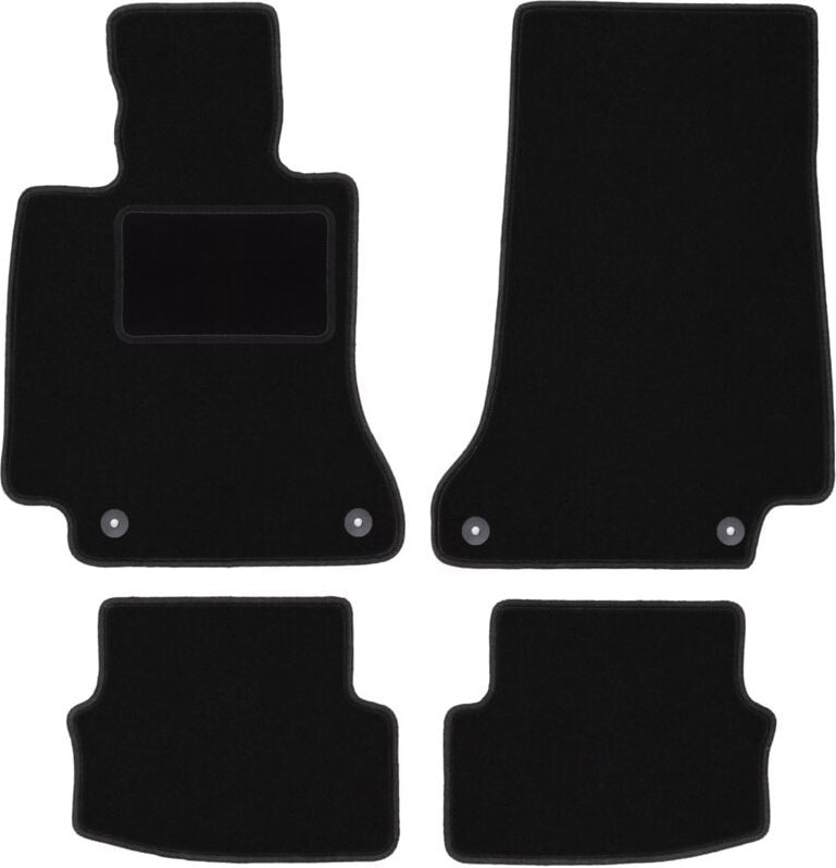 Schwarze Veloursmatten für: Mercedes C W205 Coupé, Cabrio (2015-)