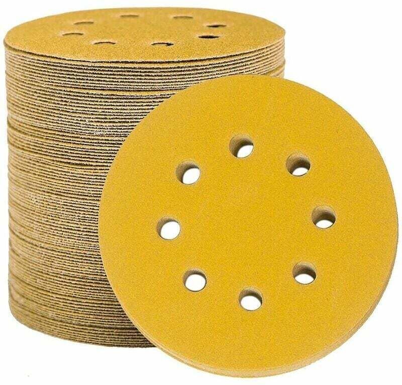 Vtizikl 100 disques de ponçage de 125 mm, 8 trous, 150 thsinde, Professional Accessories Random Orbital Sander, Random