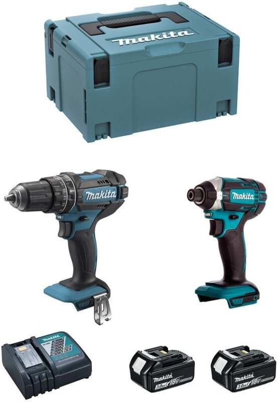 Makita - Kit DLX2131RFJ (DHP482 + DTD152 + 2 x 3,0 Ah + DC18RC + makpac 3)