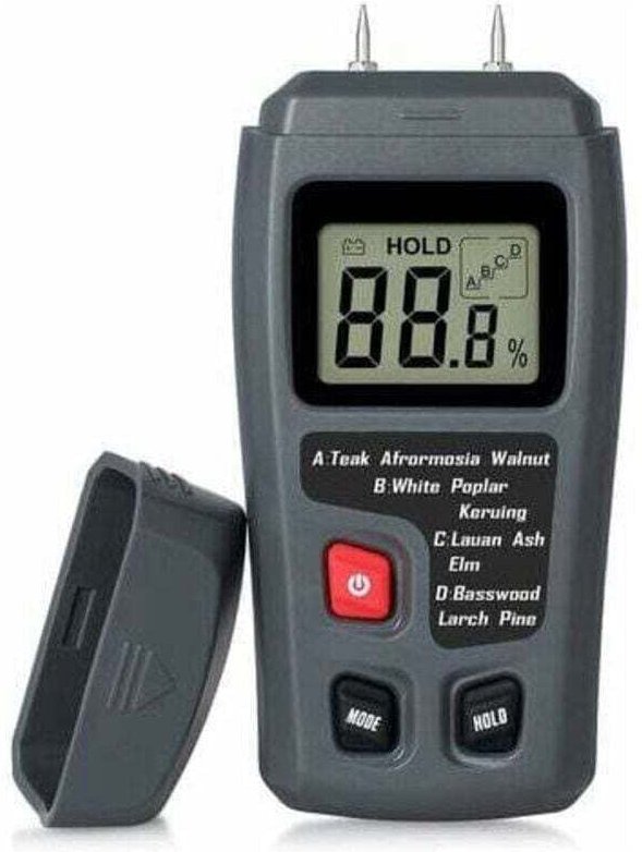 Holzfeuchtemessgerät Feuchtigkeitsmessung Tragbar, LCD-Display, geeignet für Papier und Holz Für Heimwerker, Handwerker ...