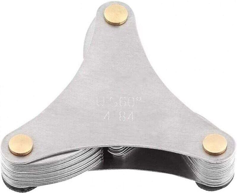 Gewindesteigungslehre aus Edelstahl, 60 und 55 Grad, metrisches und imperiales System (52 Stück)