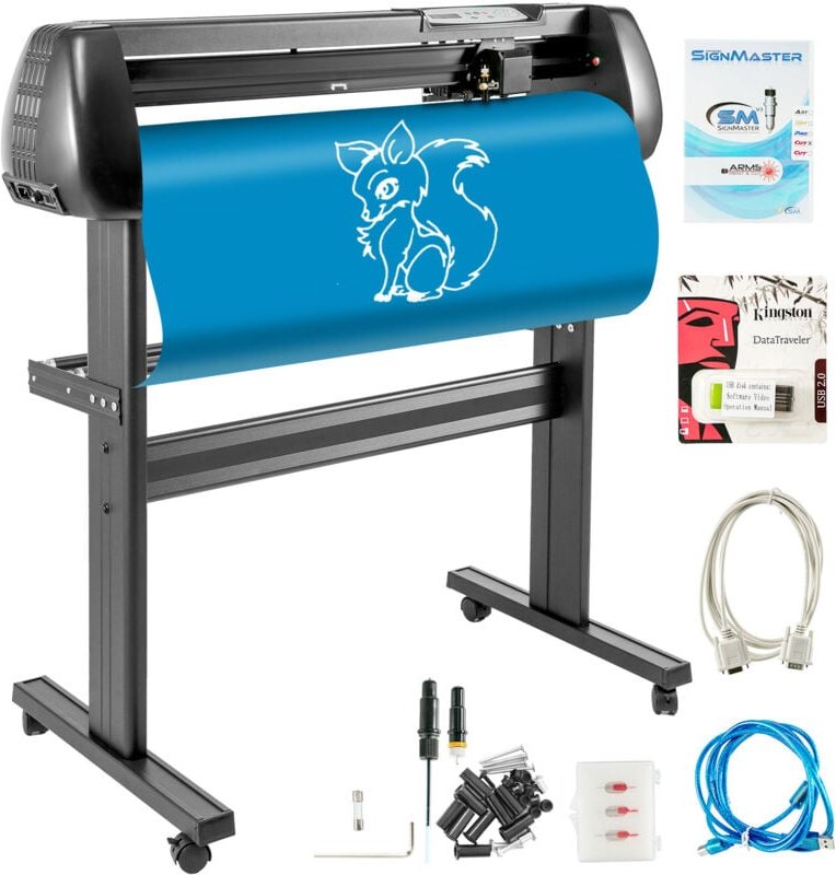 VEVOR Schneideplotter 870 mm Folienschneider Vinylschneidemaschine, Plotterschneider, Max. Schneidbreite 780 mm, Schnitt...