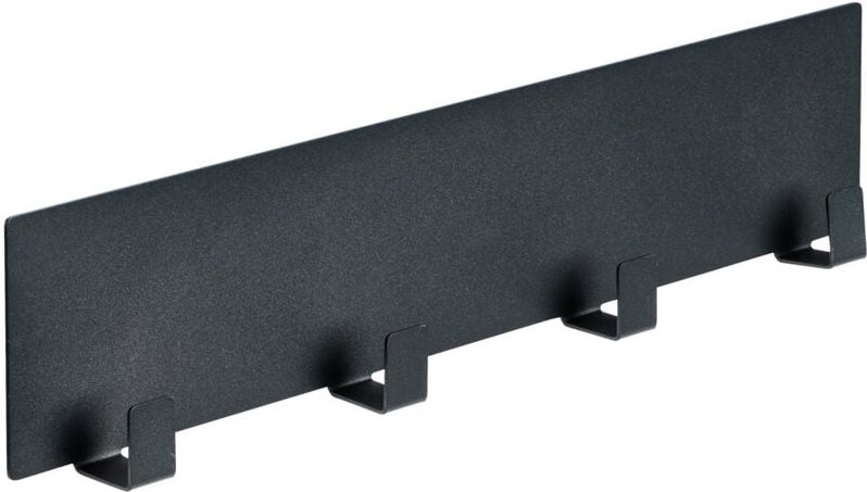 Magnetische Hakenleiste Ima, Schwarz, Mit 4 Haken, Schwarz, pulverbeschichtetes Metall schwarz, Magnet schwarz - schwarz...