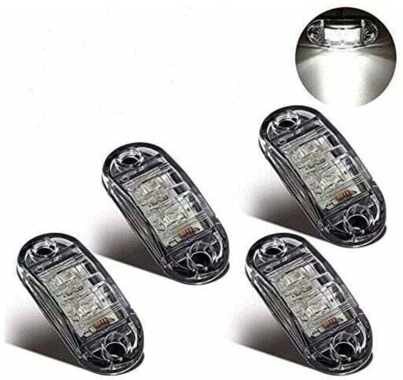 Ulisem Seitenmarkierungsleuchten, LED-Umrissleuchten für 12 V, 24 V, Universalanhänger, LKW, Wohnwagen, Bus (4 Stück, we...