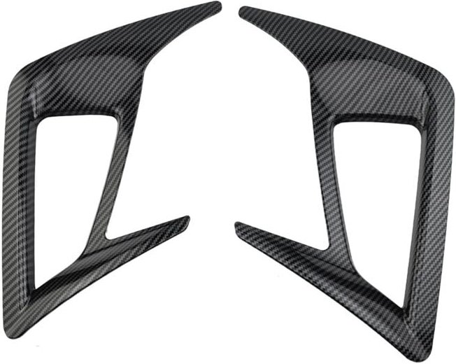 Tlily - 2Pcs Carbon Fiber Hinten Nebel Licht Lampe Rahmen Abdeckung Trim für Focus Fließheck MK4 2019-2020
