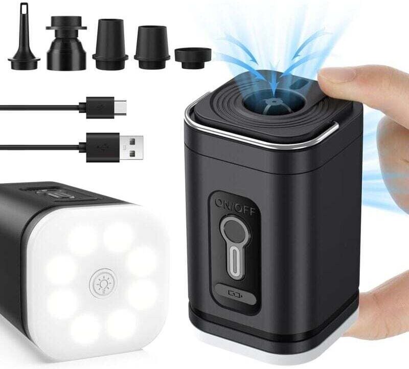 Elektrische Luftpumpe, elektrischer Aufblaser, Luftmatratzenpumpe, Mini-Elektro-Luftpumpe, Luftmatratzenpumpe, Vakuumfun...