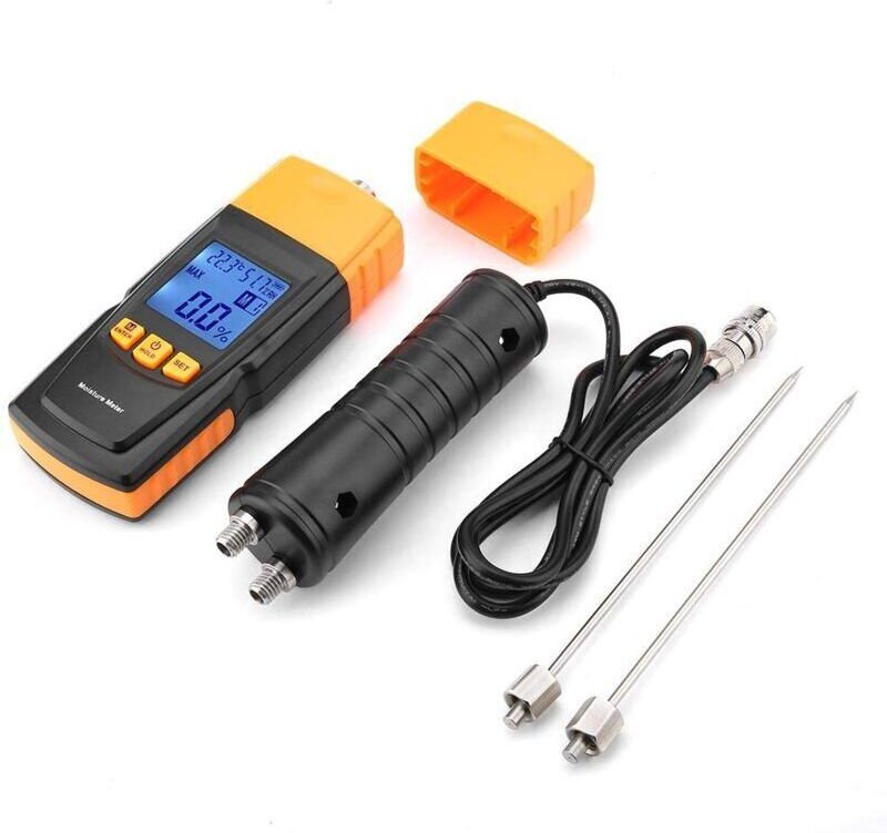 Holzfeuchtemessgerät, digitales Holzfeuchtemessgerät, GM620-10-60℃ Holzfeuchteanzeige mit 4 einstellbaren Stufen