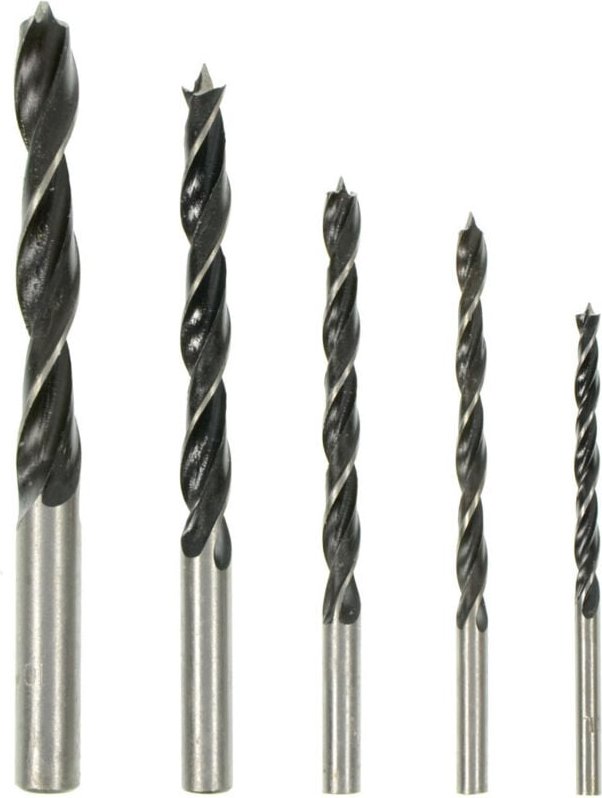Trade Shop Traesio - Trade Shop - 5-teiliges Bohrer-Set zum Bohren von Löchern in Eisen, 4-5-6-7-8 mm -