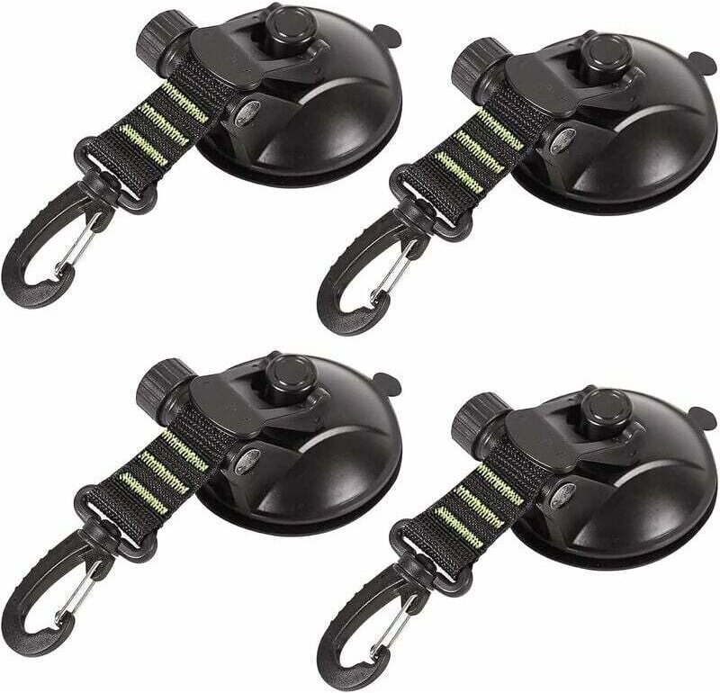 Saugnapf-Anker, 4 Stück, Karosserie-Saugnapf, Saugnapf-Markisen-Befestigungshaken, Anker-Saugnapfe, Auto-Saugnapf-Haken,...