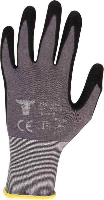 STIER Montagehandschuhe Flex Ultra, 12 Paar, Größe 9, Nitrilbeschichtung, atmungsaktiv, wasserabweisend, optimales Tastg...