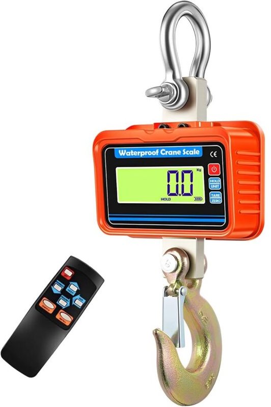 Intelligente Kranwaage (3 Tonnen/3000 kg) – Gefertigt aus Flugzeugaluminium – Digitaler Haken – Wiederaufladbares Modell...