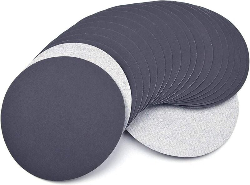 60 Stück Schleifscheiben, rundes Schleifpapier, 125 mm selbsthaftende Schleifscheiben, 320er-Körnung, Nass- und Trockens...