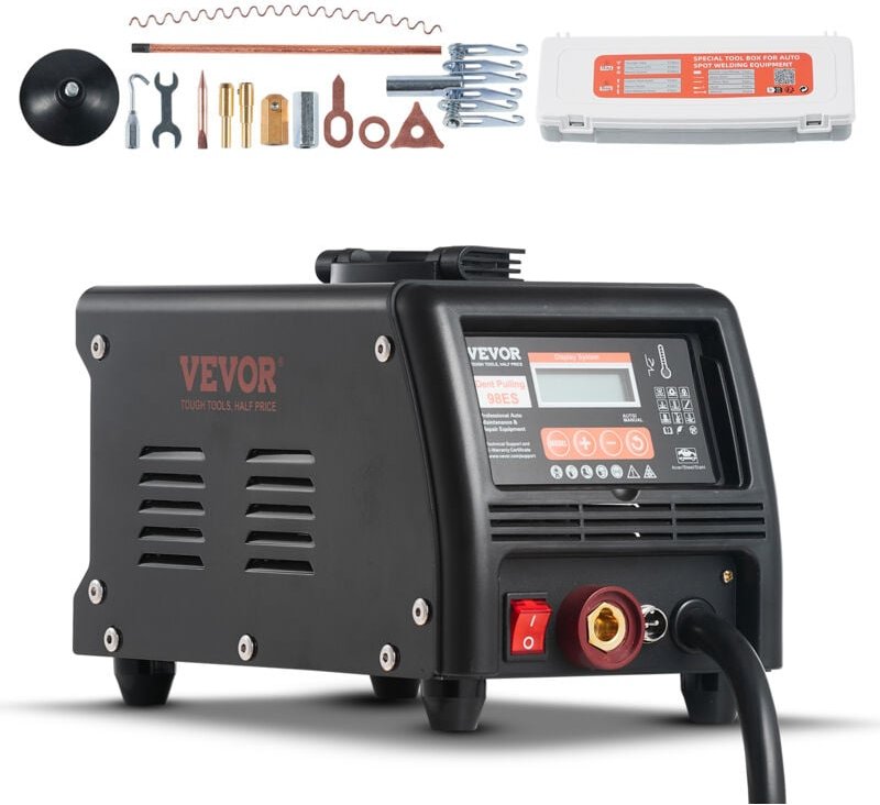 VEVOR Ausbeulspotter, 3 kW, Dellenreparaturset, Dellenzieher mit automatischem/manuellem Schweißen und 9 Modi, Autokaros...