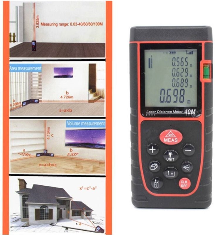 Trade Shop - digitales laser-entfernungsmessgerät 50M entfernungsmessung stufen lcd-anzeige UT390H -