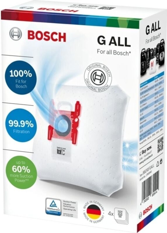 BSH17000940 Beutel für g Bosch Staubsauger (4 Einheiten pro Packung)
