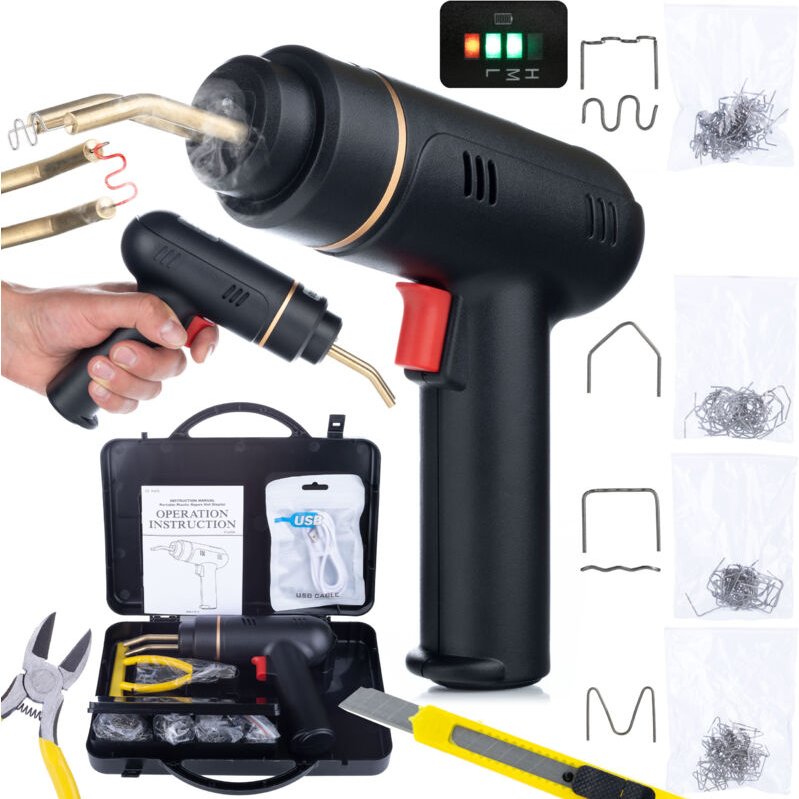 Rosfix Black Killer RBK200W – Kunststoffheftklammer 5000mAh Akku, 200W, Aufheizen in 3 Sek., LED Beleuchtung Autozubehör...