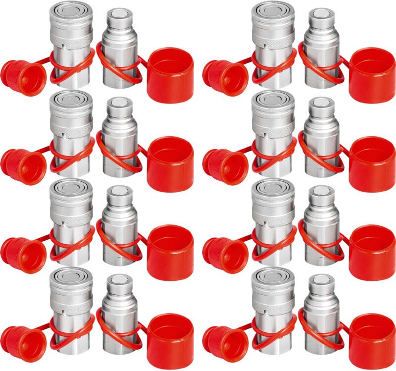 VEVOR Kompaktlader-Hydraulik-Schnellkupplung, 1/2-Zoll-Körper, Hydraulikkupplung, 1/2-Zoll-NPT-Hydraulikkupplung, Schnel...